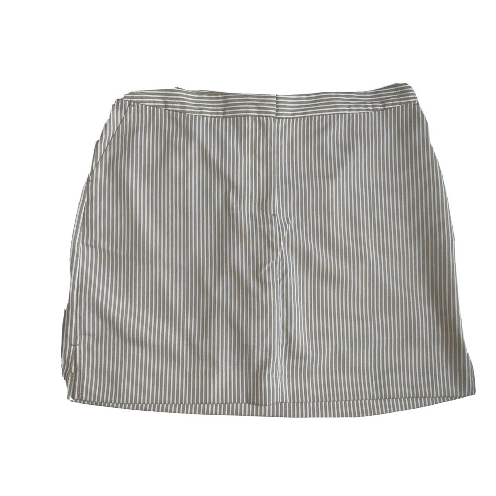 IZOD XFG Cool-FX ladies golf skort. Size 12. Beige & White Stripes.